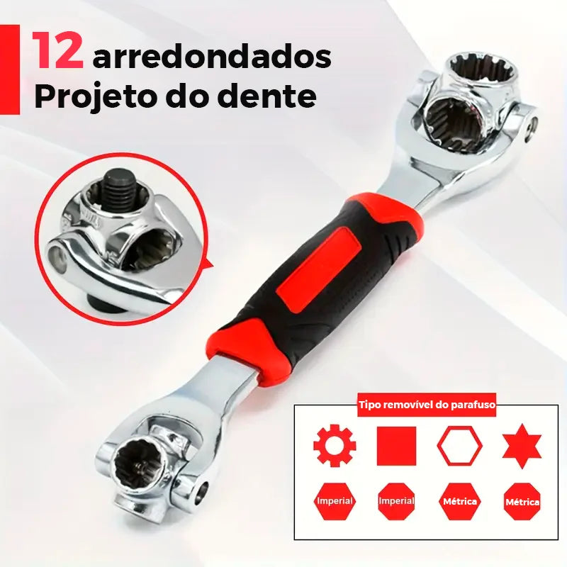 [Leve 5 Pague 3] Kit Chave Torx Mundial Aço + BRINDE: Martelo Multifuncional 7 em 1