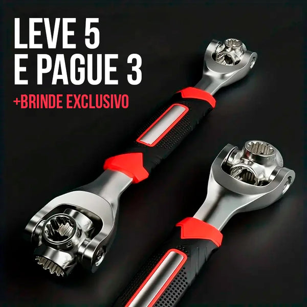 [Leve 5 Pague 3] Kit Chave Torx Mundial Aço + BRINDE: Martelo Multifuncional 7 em 1