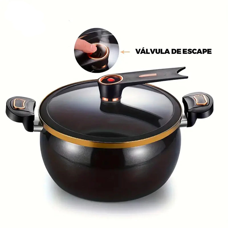 [Leve 2 Pague 1] Panela Wok de Cerâmica Multifunções 8 em 1  à Prova de Explosões + BRINDE: Kit Utensílios