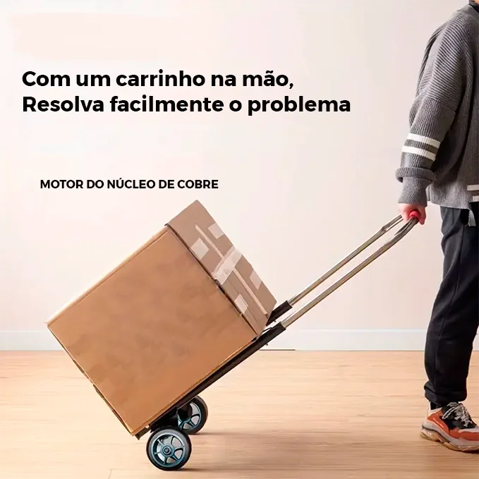 [Leve 2 Pague 1] Carrinho Portátil Dobrável de Inox Multifunções + BRINDE: 3 Cordas Extrema Espessura