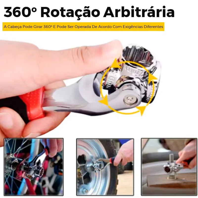 [Leve 5 Pague 3] Kit Chave Torx Mundial Aço + BRINDE: Martelo Multifuncional 7 em 1