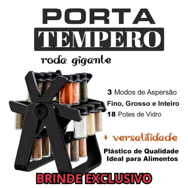 [Leve 2 Pague 1] Fruteira Articulada Multiuso 6 em 1 + BRINDE: Porta Tempero Giratório